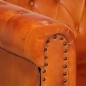 Poltrona chesterfield couro genuíno bronze