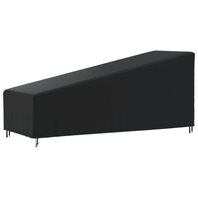 Capa para espreguiçadeira 195x76x40/80 cm 420D oxford preto-Capas para móveis de jardim-Home Retail