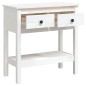 Mesa consola 75x35x75 cm pinho maciço branco