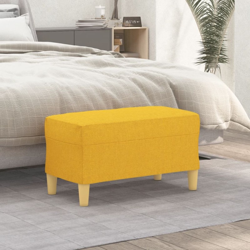 Banco 70x35x41 cm tecido amarelo-claro-Bancos-Home Retail