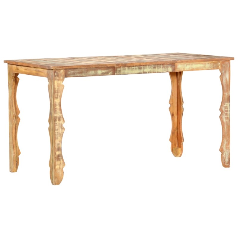 Mesa de jantar 140x70x76 cm madeira recuperada maciça-Mesas de cozinha e de sala de jantar-Home Retail