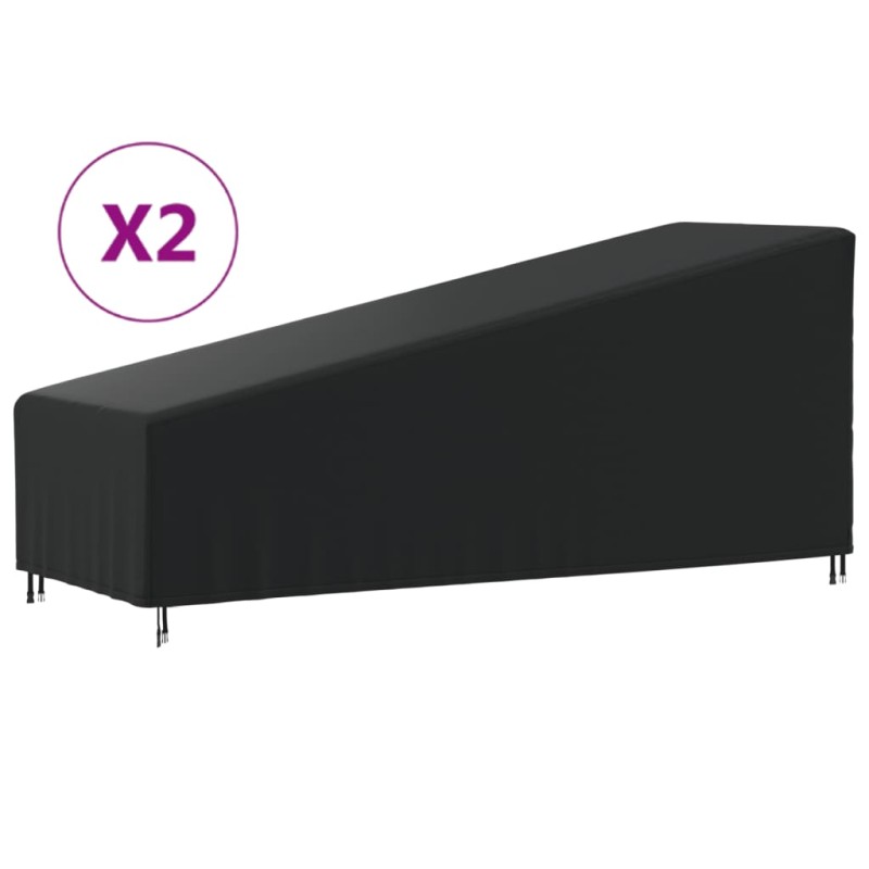 Capas para espreguiçadeira 2 pcs 195x76x40/80 cm oxford 420D-Capas para móveis de jardim-Home Retail