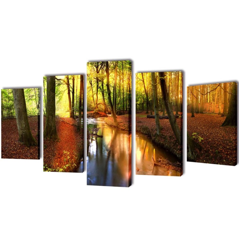 Políptico impressão floresta 200 x 100 cm-Pósteres, quadros e artes visuais-Home Retail