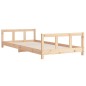 Estrutura de cama infantil 90x190 cm madeira de pinho maciça