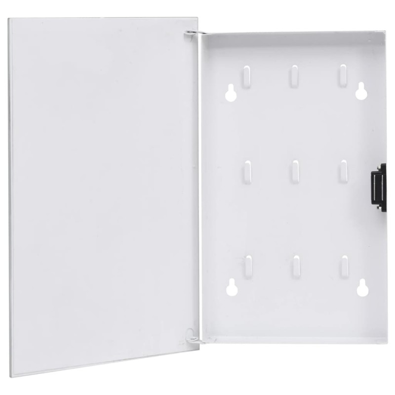 Chaveiro com quadro magnético 30x20x5,5 cm branco-Cofres-Home Retail