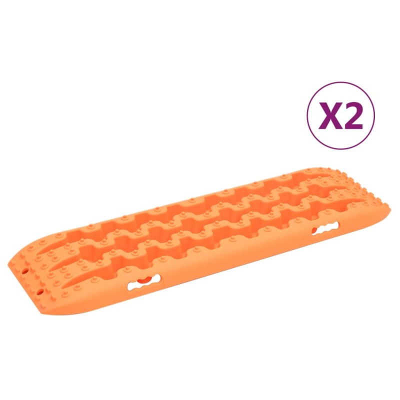 Placas de tração 2 pcs 106x30,5x7 cm nylon laranja-Ferramentas de emergência e kits de primeiros socorros-Home Retail