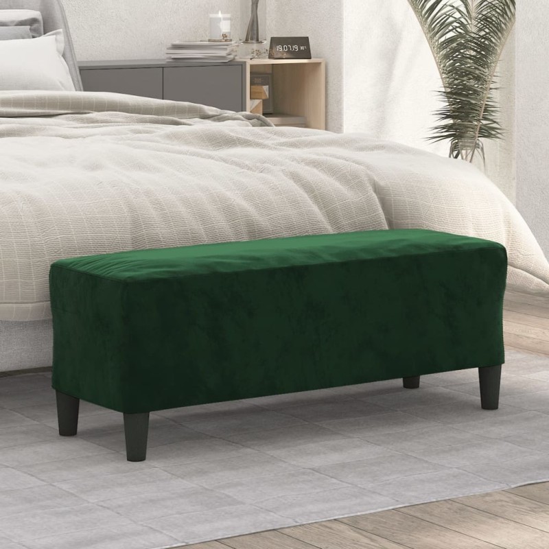 Banco 100x35x41 cm veludo verde-escuro-Bancos-Home Retail