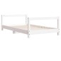 Estrutura de cama infantil 80x160 cm pinho maciço branco