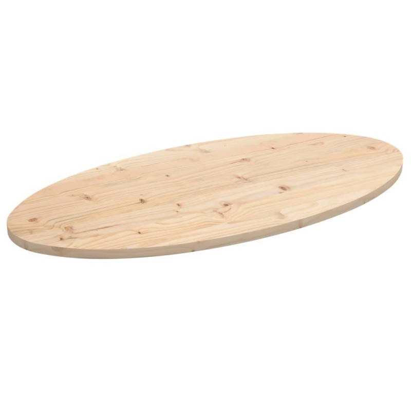 Tampo de mesa oval 90x45x2,5 cm madeira de pinho maciça-Tampos de mesa-Home Retail