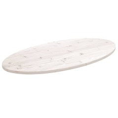 Tampo de mesa oval 100x50x2,5 cm madeira de pinho maciça branco