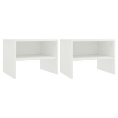 Mesas-de-cabeceira 2 pcs 40x30x30 cm contraplacado branco