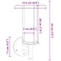 Candeeiro de parede para exterior aço inoxidável prateado