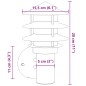 Candeeiro de parede para exterior aço inoxidável prateado