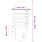 Candeeiro de parede p/ exterior com sensor aço inoxidável preto