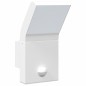 Candeeiros parede LED exterior c/ sensor 2 pcs alumínio branco