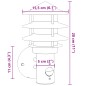 Candeeiro de parede p/ exterior com sensor aço inoxidável preto