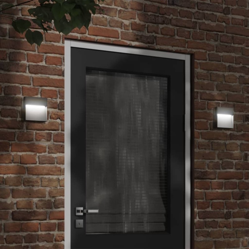 Candeeiro de parede LED para exterior alumínio fundido preto-Iluminação de exterior-Home Retail