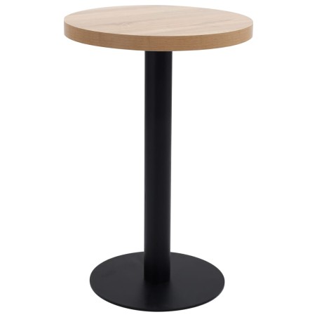 Mesa bistrô 50 cm MDF castanho-claro