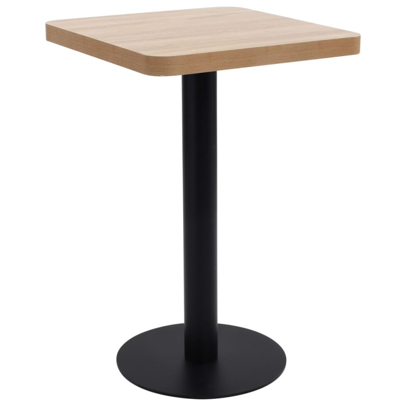 Mesa bistrô 50x50 cm MDF castanho-claro-Mesas de cozinha e de sala de jantar-Home Retail