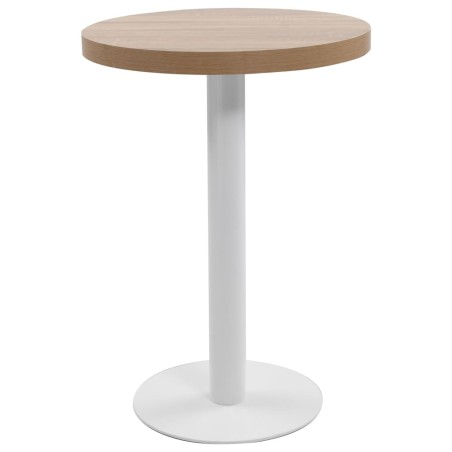 Mesa bistrô 60 cm MDF castanho-claro