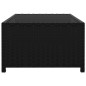 Cadeiras jardim reclináveis 2 pcs com mesa vime PE preto