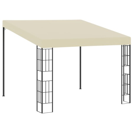 Gazebo de montagem na parede 3x3 m tecido creme