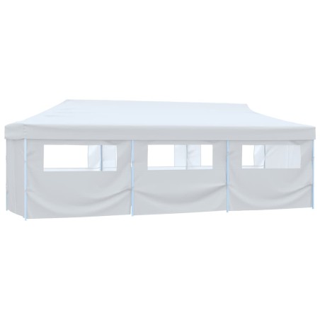 Tenda para festas pop-up dobrável c/ 8 paredes 3x9 m branco