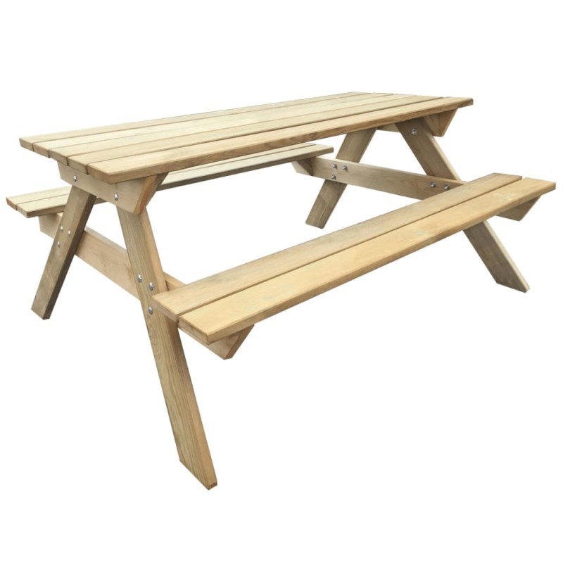 Mesa de piquenique 150x135x71,5 cm madeira-Mesas de jardim-Home Retail