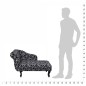 Chaise Lounge com tecido preto e branco