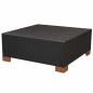 10 pcs conjunto lounge de jardim c/ almofadões vime PE preto