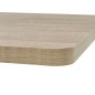 Mesa bistrô em MDF e aço quadrada 80x80x75 cm cor de carvalho