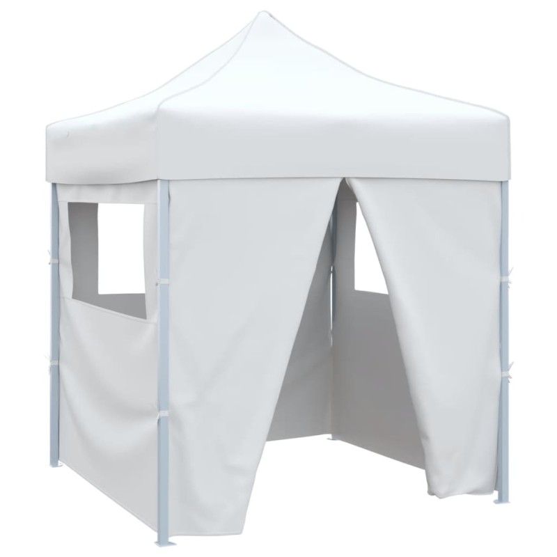 Tenda dobrável profissional festas 4 paredes 2x2m aço branco-Toldos e gazebos-Home Retail