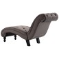 Chaise longue em veludo cinzento