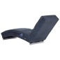 Chaise longue de massagens camurça artificial cinzento