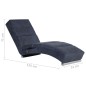 Chaise longue de massagens camurça artificial cinzento