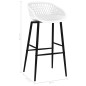 Cadeiras de bar 2 pcs branco