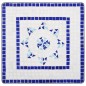 3 pcs conjunto bistro em mosaico azulejos cerâmica azul/branco