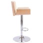 Banco de bar couro artificial creme