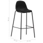 Cadeiras de bar 4 pcs tecido preto