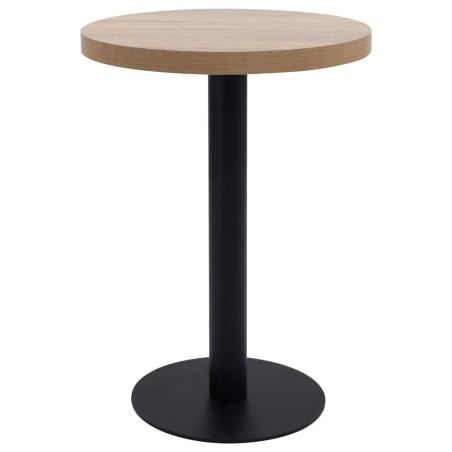 Mesa bistrô 60 cm MDF castanho-claro