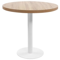 Mesa bistrô 80 cm MDF castanho-claro