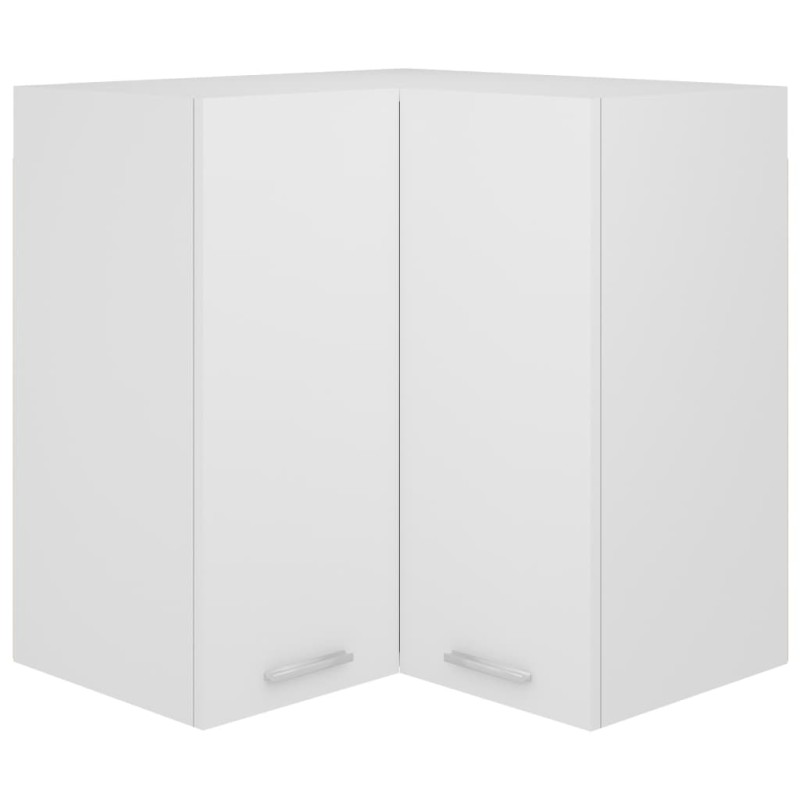 Armário de canto parede 57x57x60 cm madeira de branco branco-Armários de cozinha-Home Retail