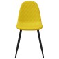 Cadeiras de jantar 2 pcs veludo amarelo mostarda