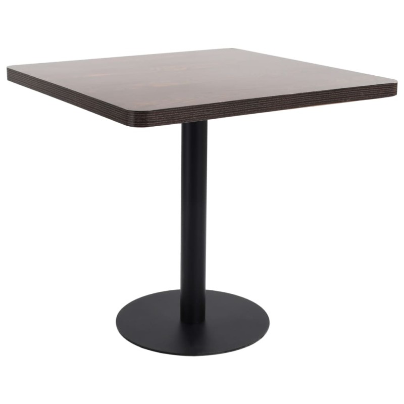 Mesa bistrô 80x80 cm MDF castanho-escuro-Mesas de cozinha e de sala de jantar-Home Retail