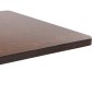 Mesa bistrô 80x80 cm MDF castanho-escuro