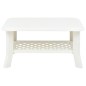 Mesa de centro 90x60x46 cm plástico branco