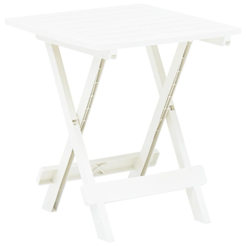 Mesa de jardim dobrável 45x43x50 cm plástico branco-Mesas de jardim-Home Retail