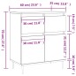 Aparador 60x35x70 cm derivados de madeira cinzento cimento