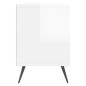 Móvel p/ TV 150x30x44,5 cm derivados madeira branco brilhante