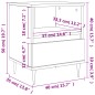 Mesa de cabeceira 40x35x50cm derivados madeira cinzento cimento